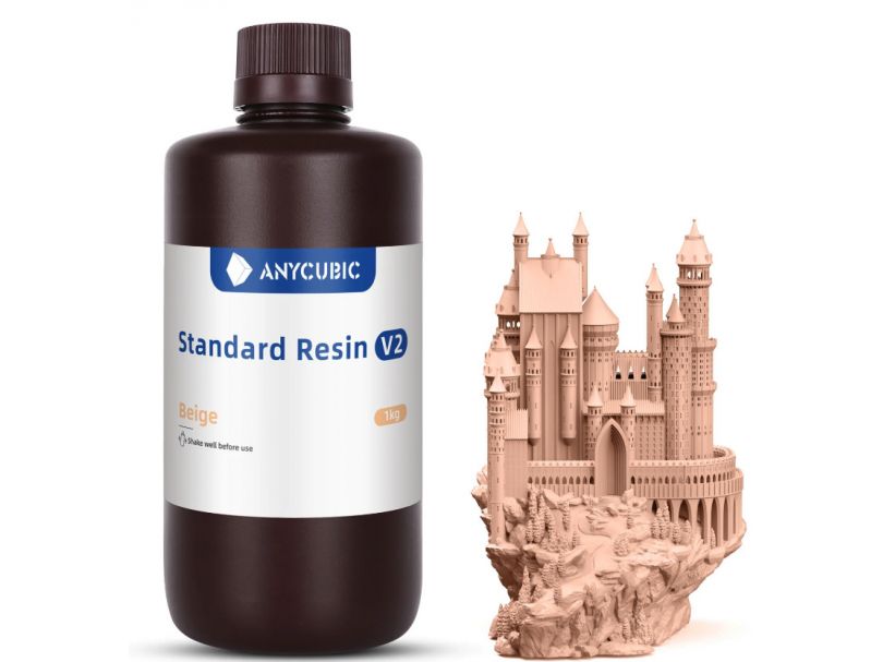 Фотополимерная смола Anycubic Standard V2, бежевая(1 кг)