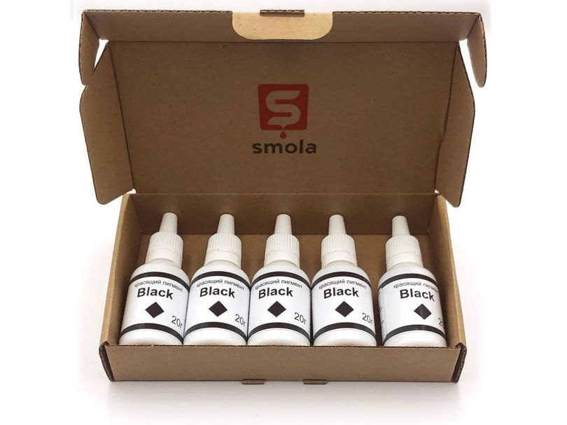 SMOLA BLACK набор красящих пигментов черные , 5 цветов по 20 гр