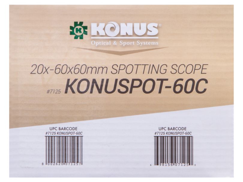 Зрительная труба Konus Konuspot-60C 20–60x60