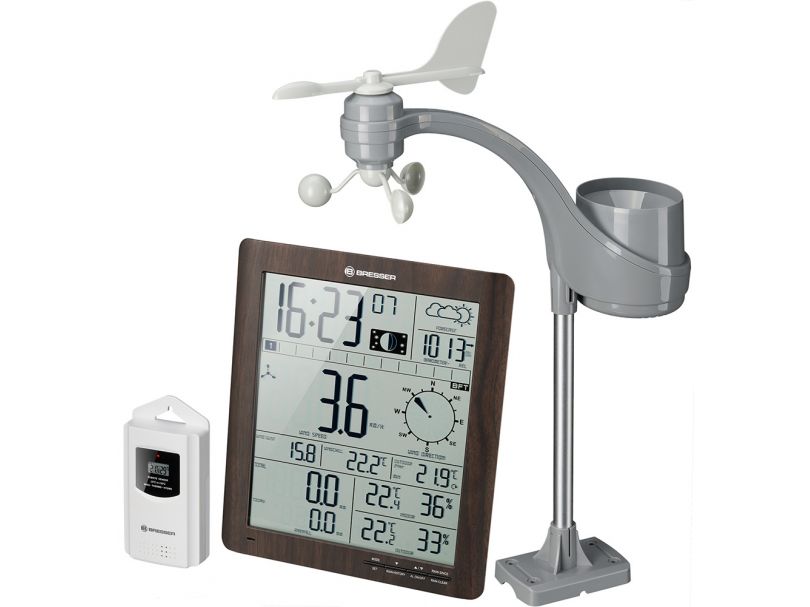 Метеостанция Bresser ClimaTemp XXL в корпусе под дерево