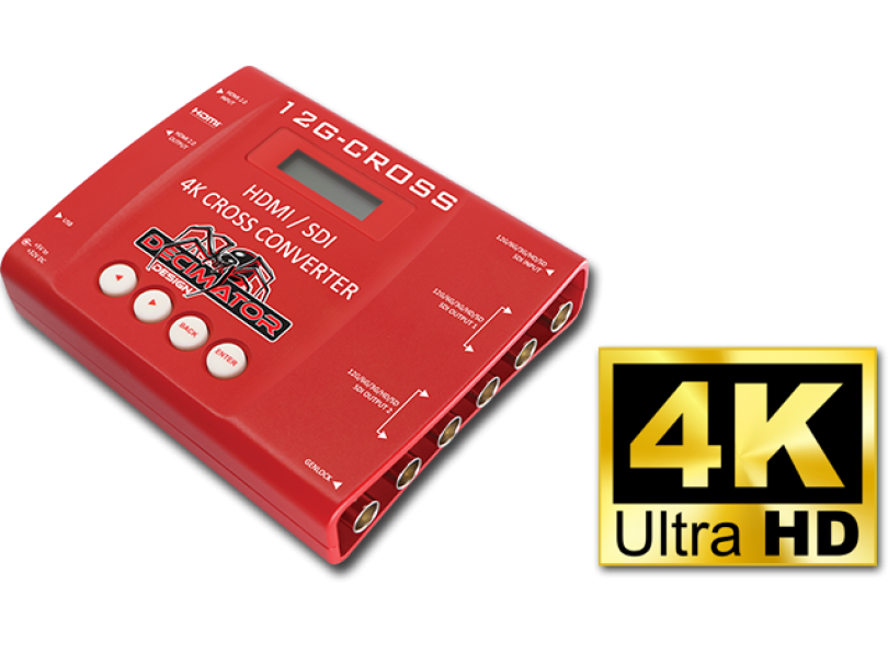 DECIMATOR 12G-CROSS 4K HDMI/SDI Cross Converter with Scaling and Frame Rate Conversion