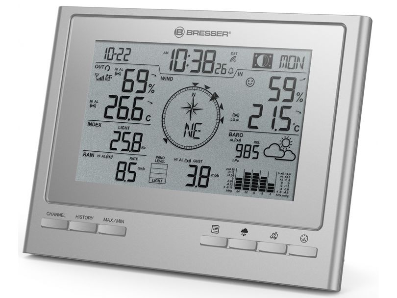 Метеостанция Bresser «7 в 1» ClimateScout Exclusive, серебристая