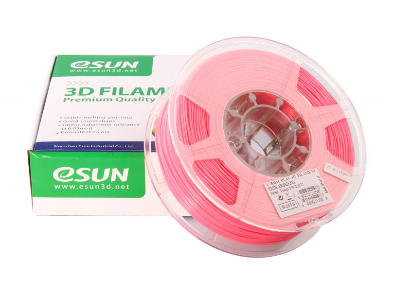 PLA+ нить ESUN 1.75 мм Розовый Т0026299, 1 КГ