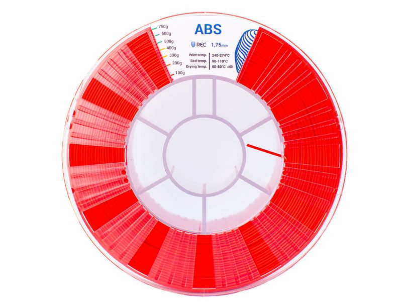 ABS пластик REC 1.75мм красный