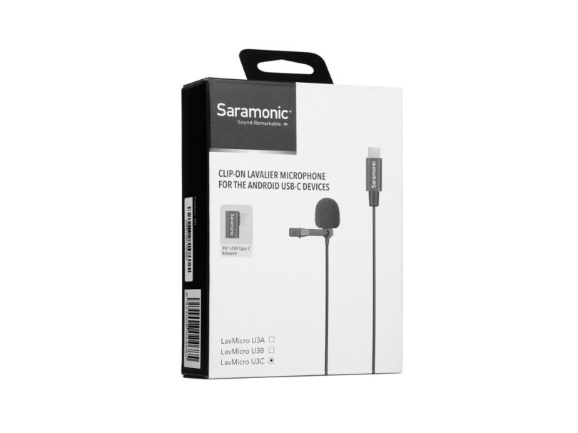 Микрофон петличный Saramonic LavMicro U3C с кабелем 6м и 2мя клипсами, разъем Type-C