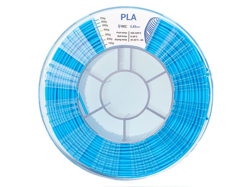 PLA пластик REC 2.85мм голубой