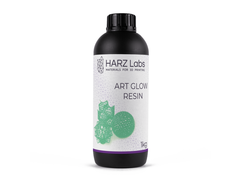 Фотополимер HARZ Labs ART Glow Resin, светящийся зеленый (1 кг)