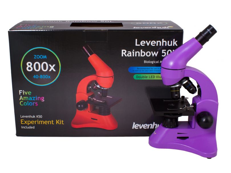 Микроскоп Levenhuk Rainbow 50L Amethyst\Аметист