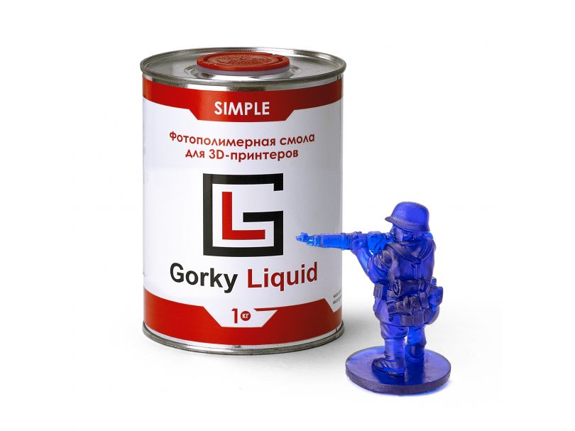 Фотополимерная смола Gorky Liquid "Simple" синяя 1 кг 