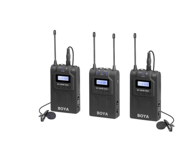 Boya BY-WM8 PRO-K2 Двухканальная беспроводная микрофонная система UHF