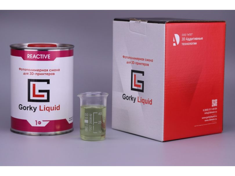Фотополимерная смола Gorky Liquid "Reactive" полупрозрачная 1 кг 