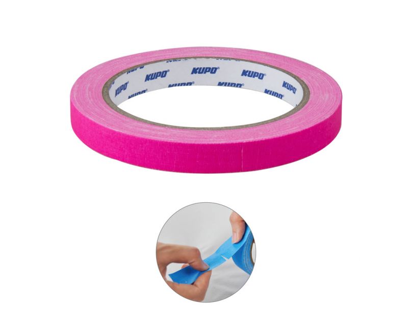 KUPO CS-1215PK Cloth Spike Tape, pink 12mm*13,72m Скотч розовый