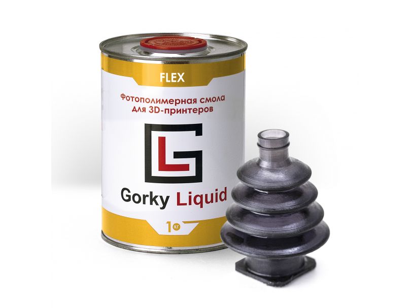 Фотополимерная смола Gorky Liquid "Flex" чёрная 1 кг 