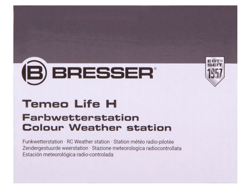 Метеостанция Bresser Temeo Life H с цветным дисплеем, черная