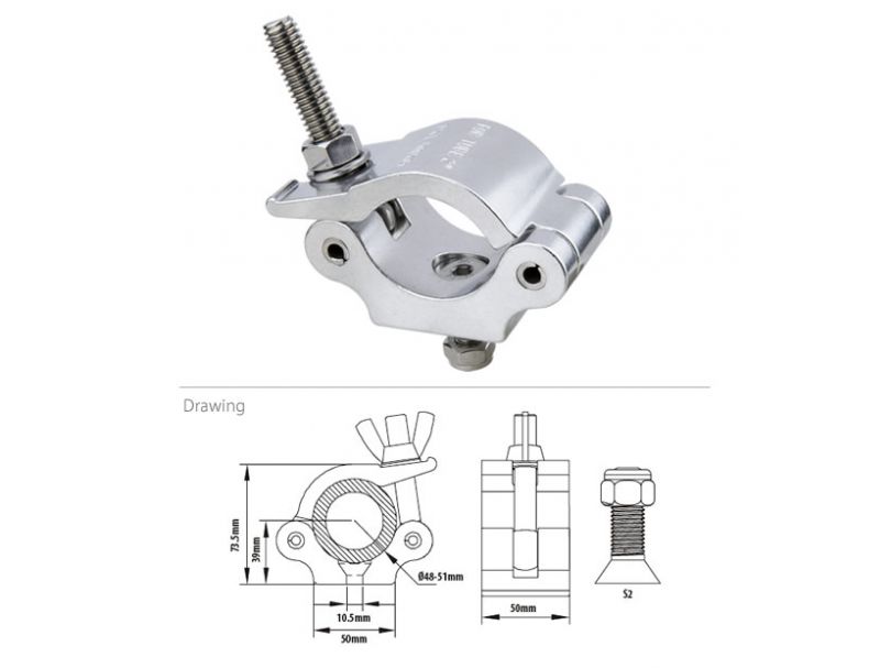 KUPO KCP-831ST Half Coupler w/Stainless Steel Parts. Хомут (M10)