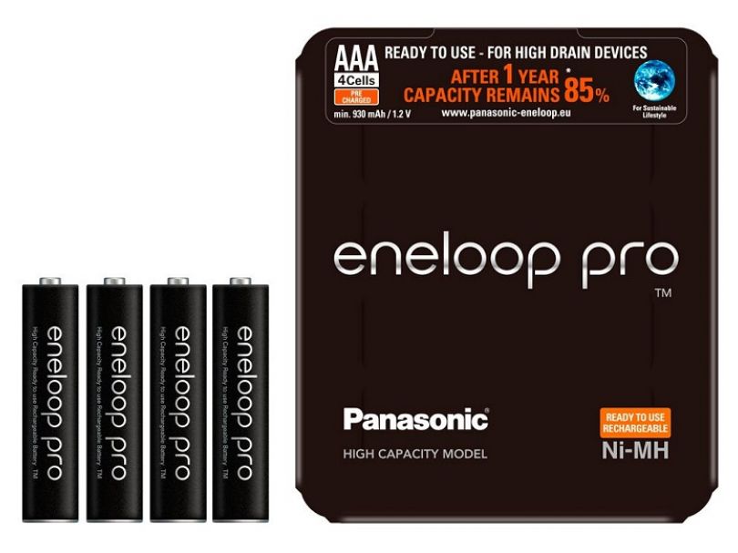 Аккумулятор PANASONIC Eneloop Pro AAA 900 4BP (BK-4HCDE/4LE) 900 mAh, 4 шт, блистер-кейс, AAA