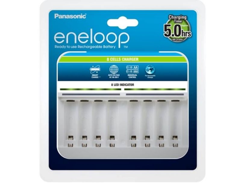 Зарядное устройство Panasonic Eneloop 8 Cells Charger BQ-CC63E для 1 или 8 акк АА/ААА Ni-MH (повреждена упаковка)
