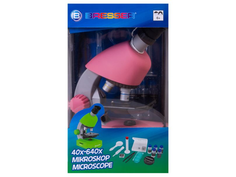 Микроскоп Bresser Junior 40–640x, розовый