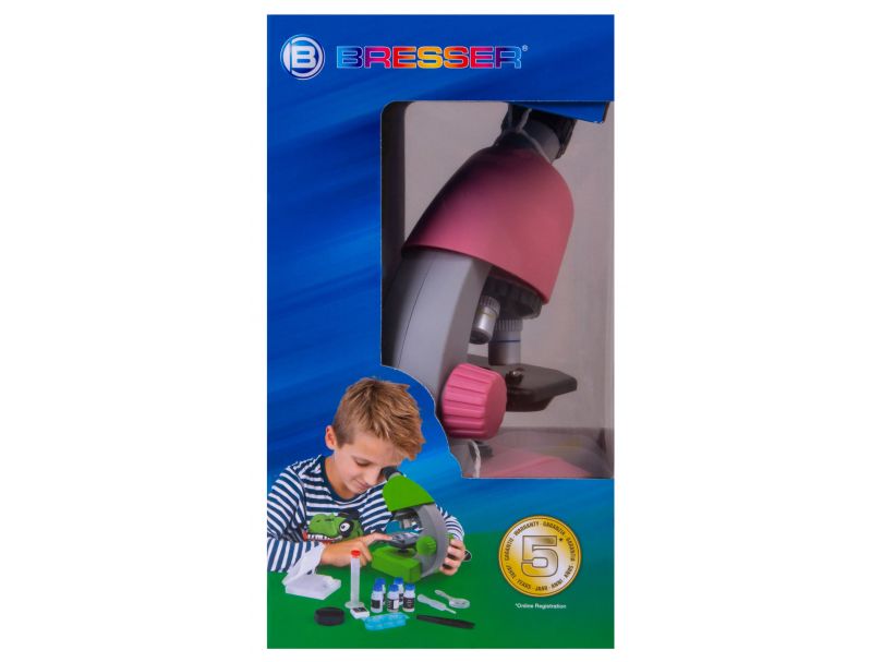 Микроскоп Bresser Junior 40–640x, розовый